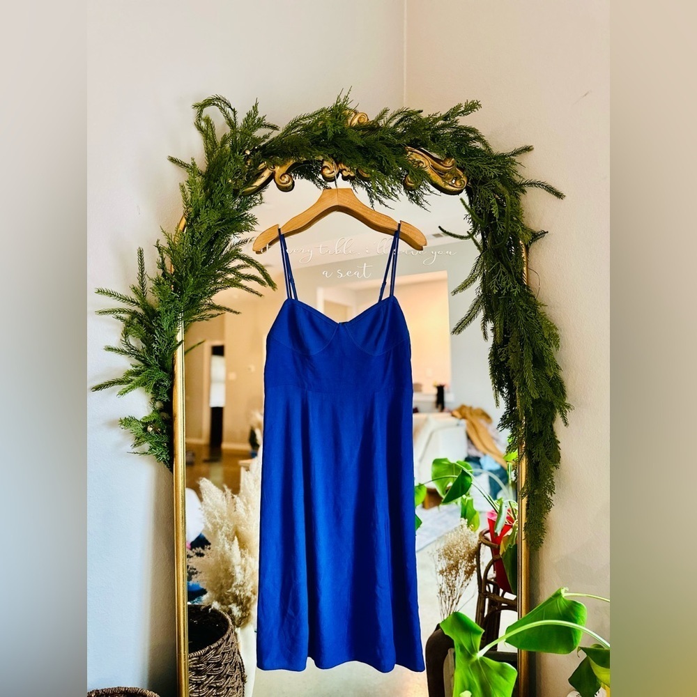 Aritzia Sunday best violia blue midi dress NWT large
